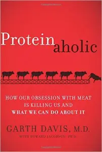 Proteinaholic book cover with cow silhouettes.